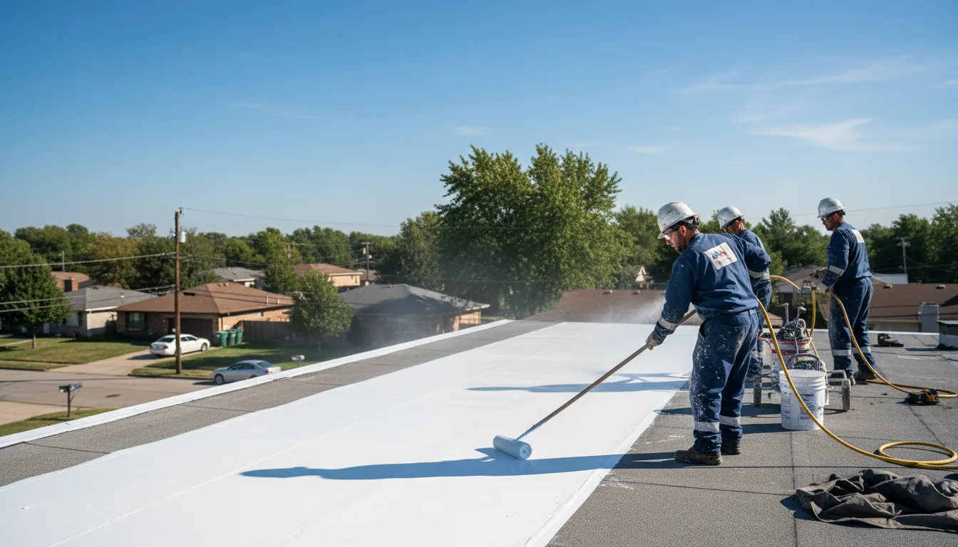 Commercial roof coating in Purdon, TX near me